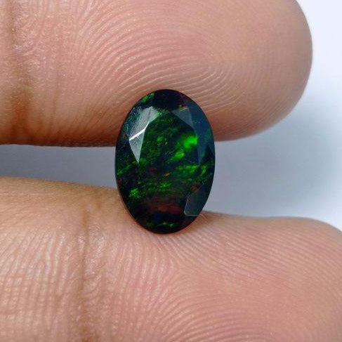 Black Faceted Fire Opal - 2.2ct