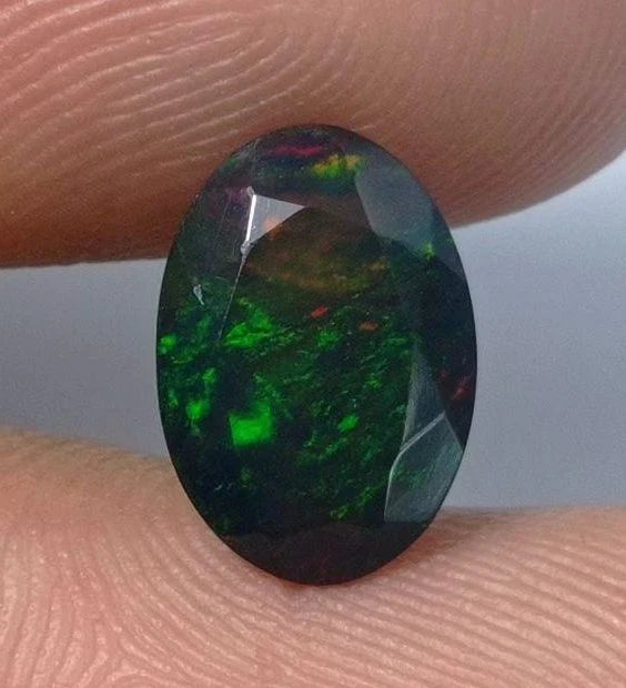 Black Faceted Fire Opal - 2.2ct