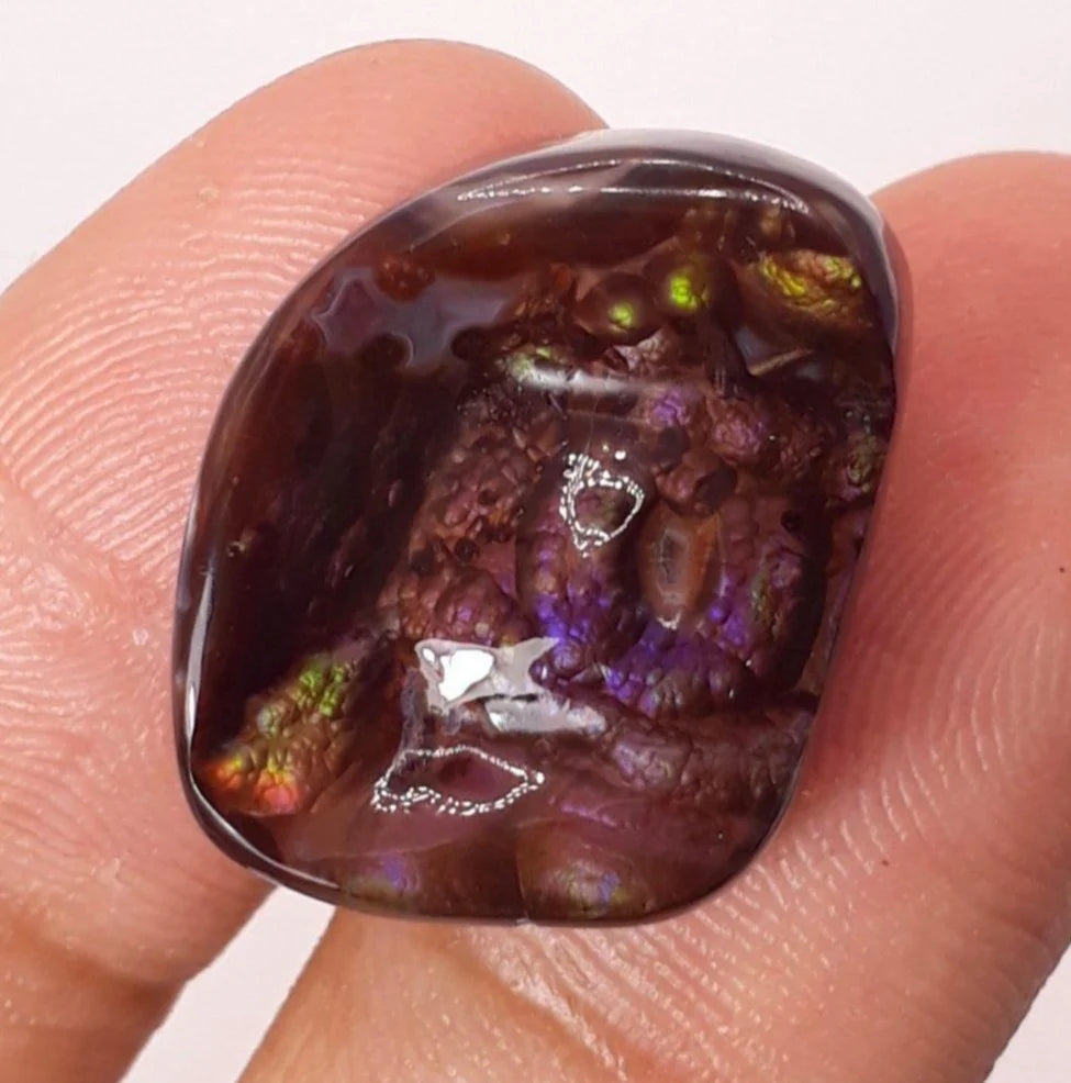 Purple Green Mexican Fire Agate - 23.8ct