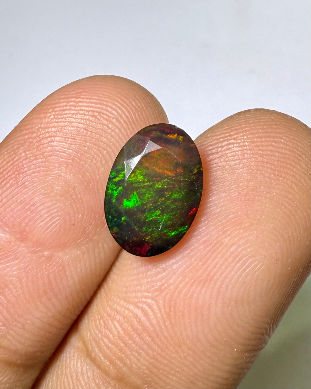 Black Faceted Fire Opal - 2.2ct