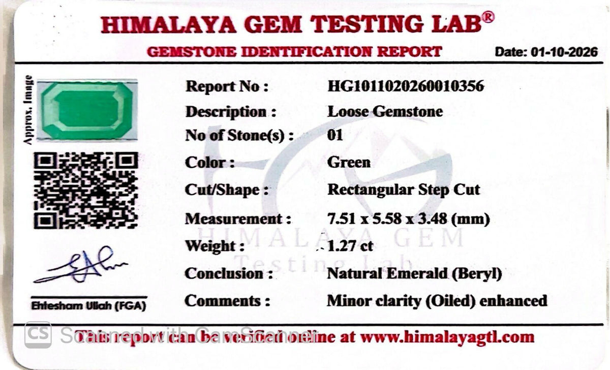 Swat Emerald - 1.27 ct