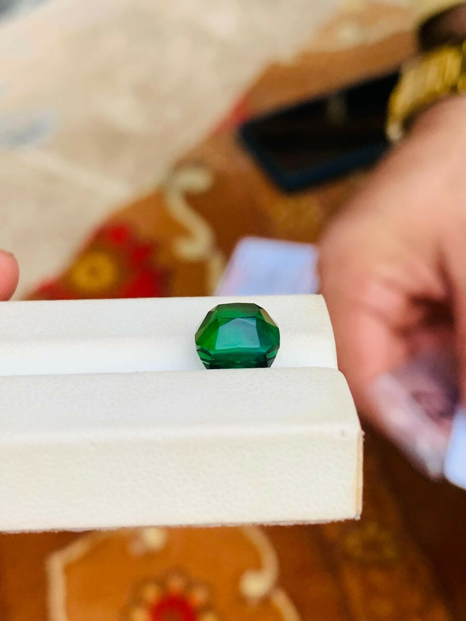 Tourmaline 6.14 ct Dark Greenish Blue Color Natural Certified