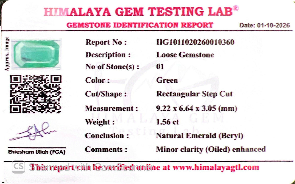 Swat Emerald - 1.56 ct