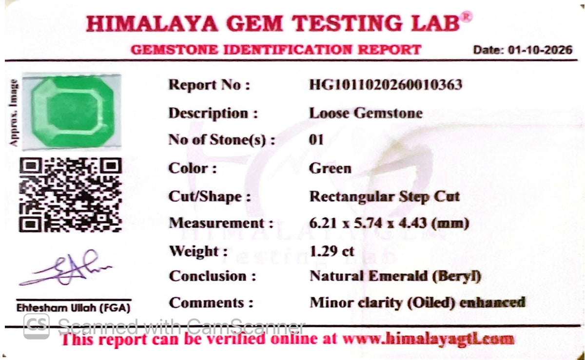 Swat Emerald -1.29 ct