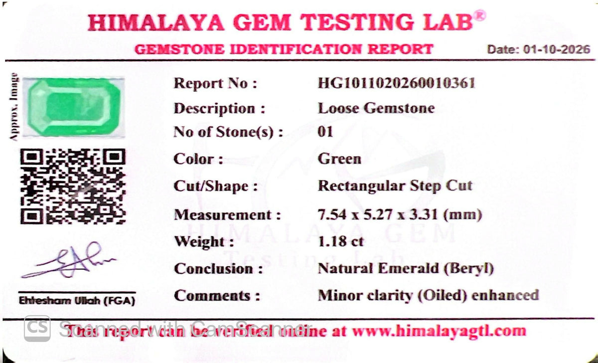 Swat Emerald - 1.18 ct