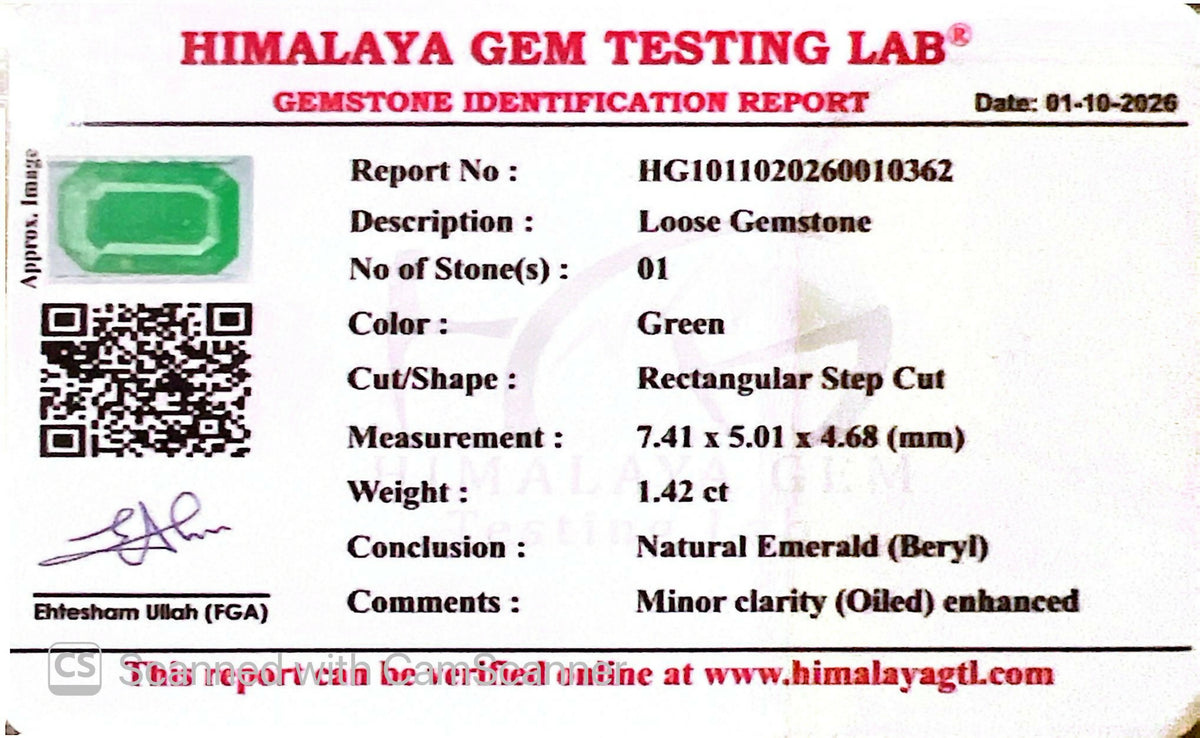 Swat Emerald- 1.42 ct