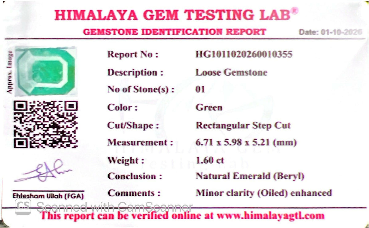 Swat Emerald -1.60 ct