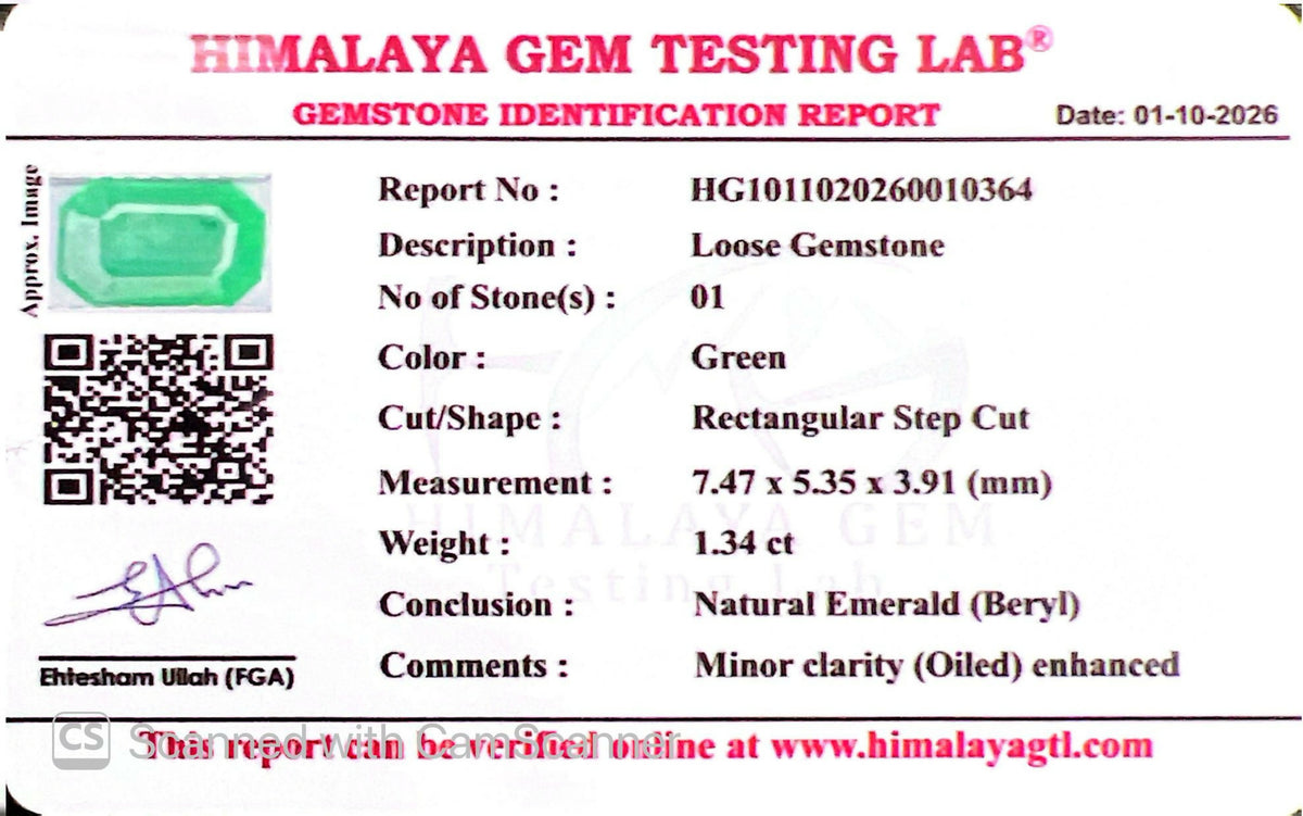 Swat Emerald - 1.34 ct