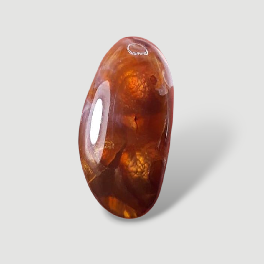 11.5ct Mexican Fire Agate, Rare Fire Agate, Fire Agate cabochon - Perfect gem Gift, Rare Gemstone than Diamonds, Dimensions 18x8mm