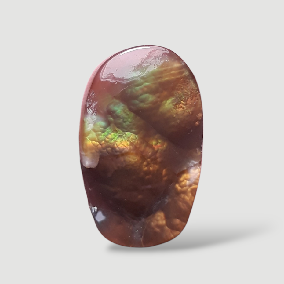 13.5ct Rare Green Yellow Fire Agate, Dimensions 21x13x5mm