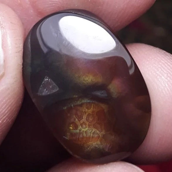 Mexican Fire Agate Alligator skin Pattern -17.8ct