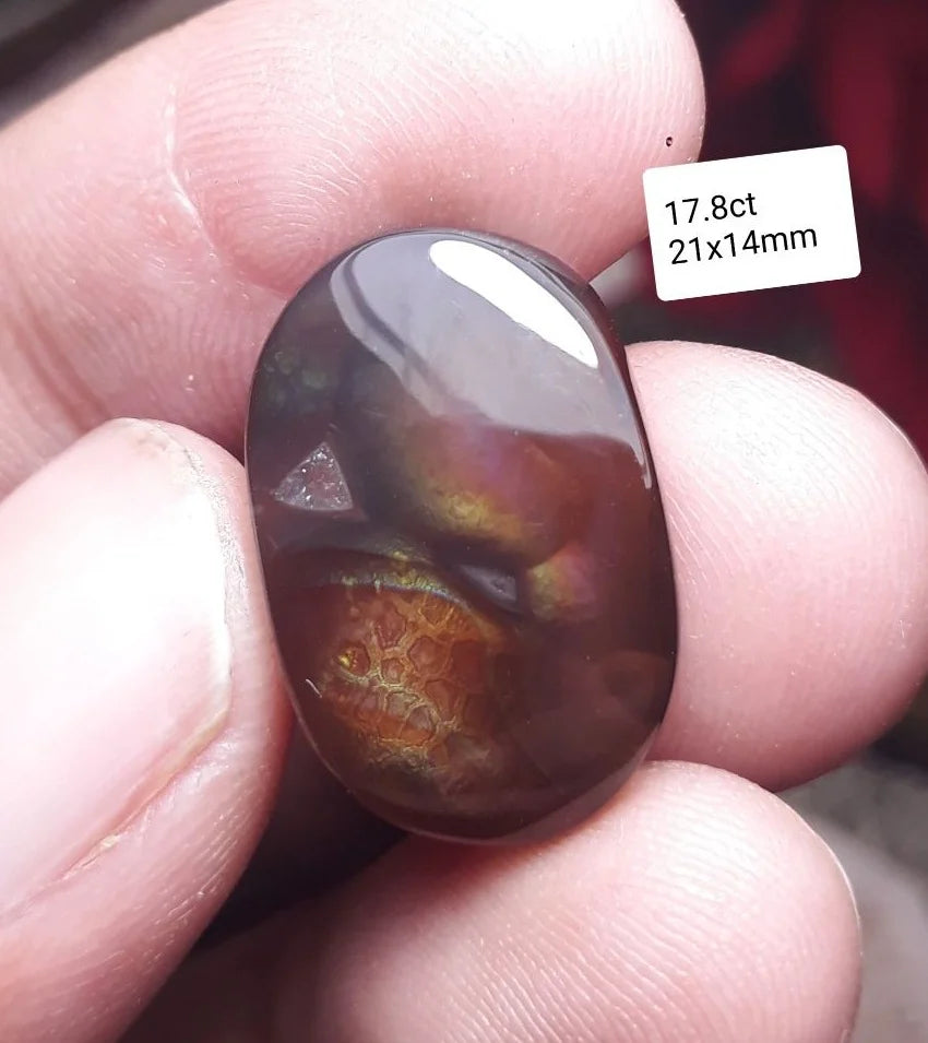 Mexican Fire Agate Alligator skin Pattern -17.8ct