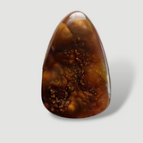22.8ct Pear-Shaped Fire Agate Cabochon , Dimensions 26x17x6mm
