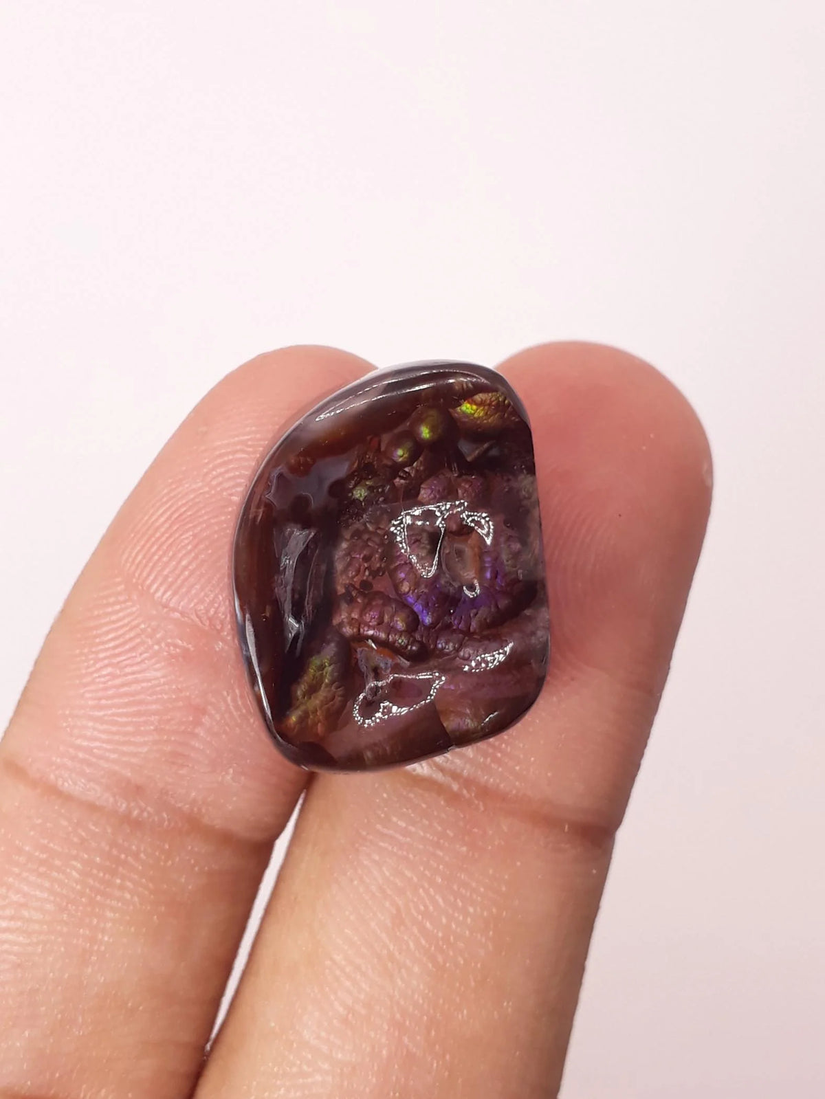Purple Green Mexican Fire Agate - 23.8ct