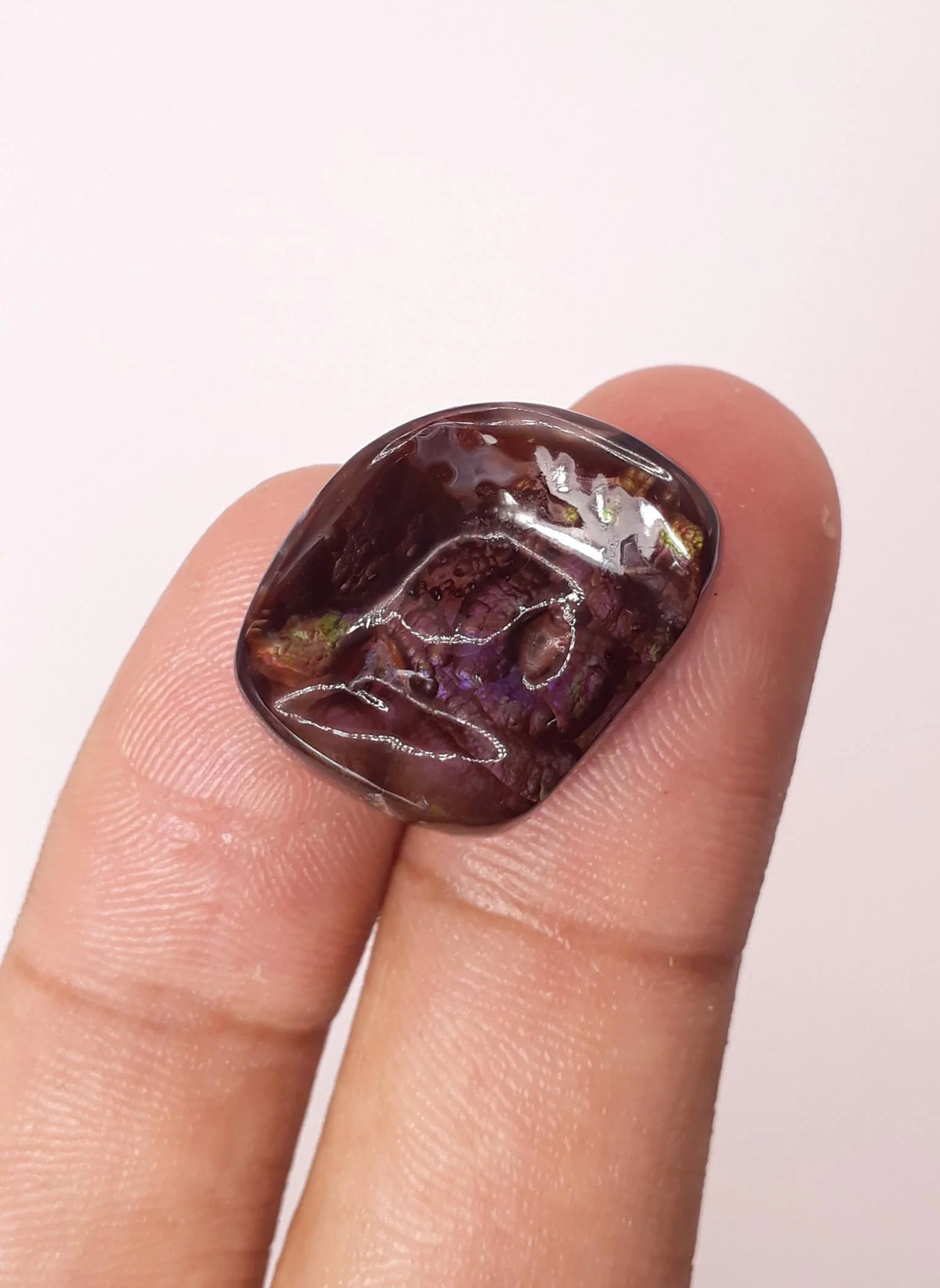 Purple Green Mexican Fire Agate - 23.8ct