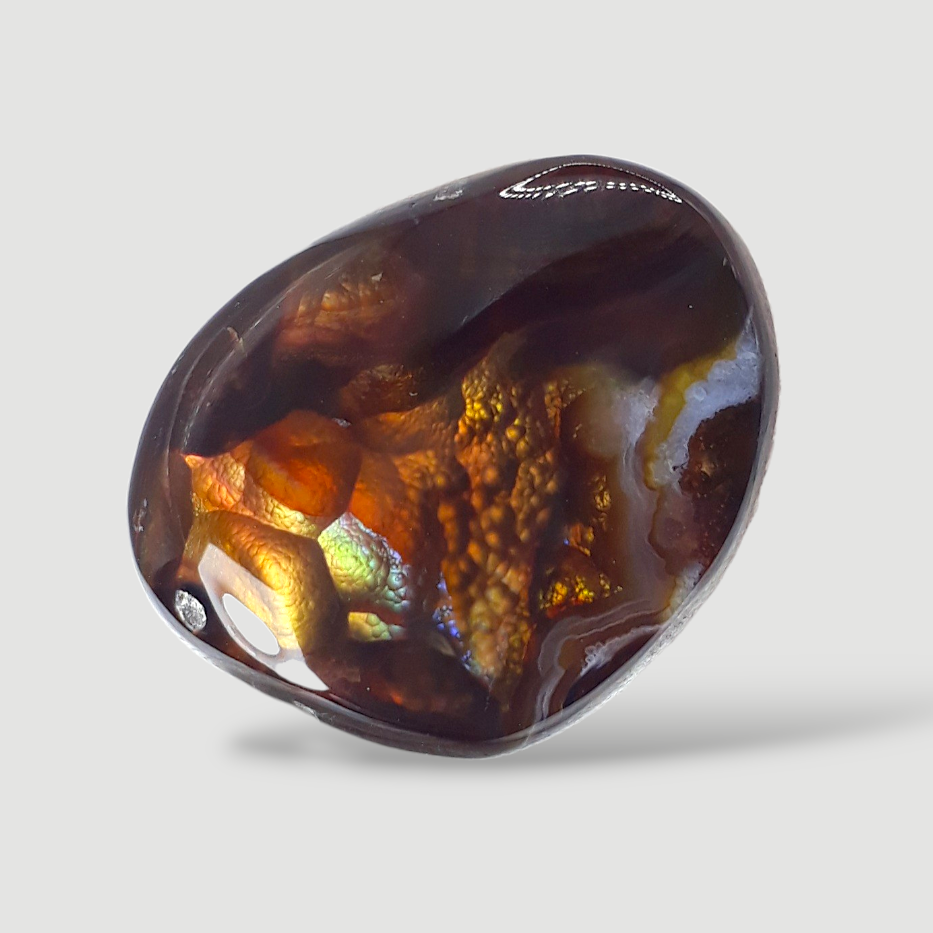 27ct Mexican Fire Agate, Rare Fire Agate, Suitable for Pendant - Perfect gemstone Gift for Gem Lover, Dimensions 23 x 18 mm