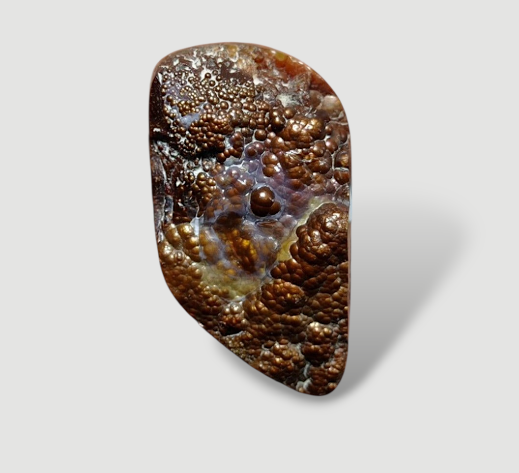 28.4 ct Natural Fire Agate Gemstone - Dimensions 26x15x9 mm