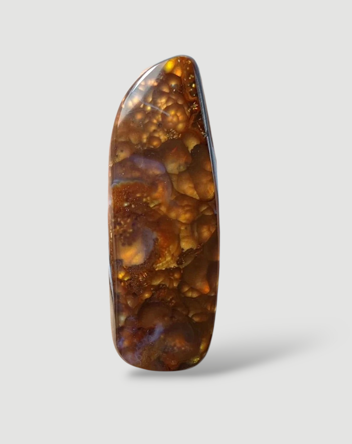 30.95ct Mexican Unique Fire Agate, Convex Bubble Pattern Fire Agate