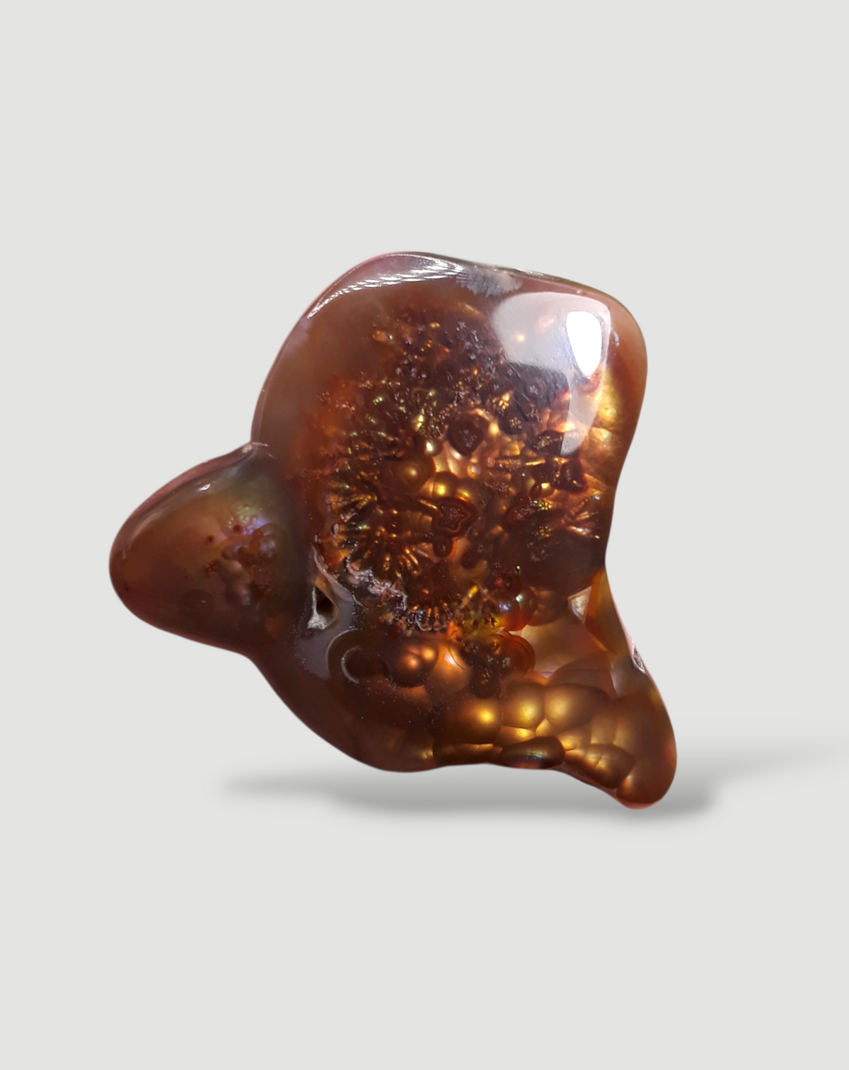 62ct Big Size Rare Mexican Fire Agate, Perfect gemstone Gift for Gem Collector, Dimensions 33x28mm