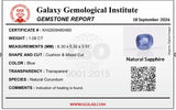 Natural Sapphire loose gemstone 1.08 carats GGI Certified